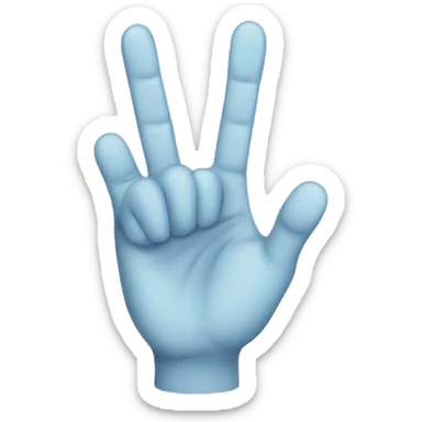 A hand holding 3 fingers sticker