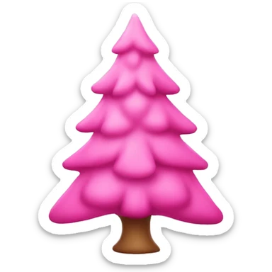 Pink Christmas tree  sticker