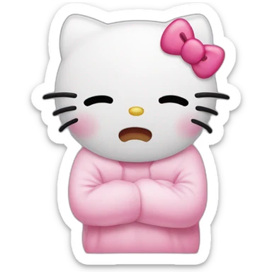 Hello kitty crying emoji sticker