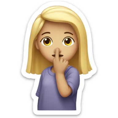 Sad girl waving goodbye  sticker