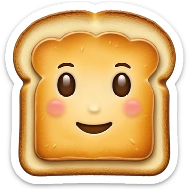 A piece of toast sticker