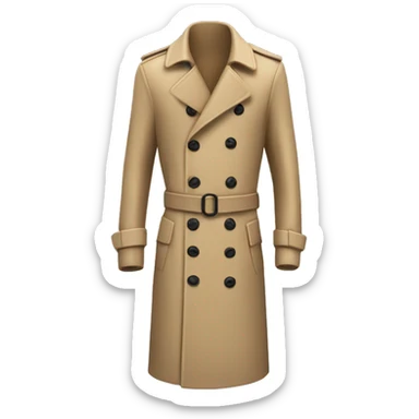 Beige Trenchcoat 3d  sticker