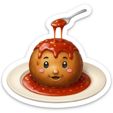 meatball restaurant sticker