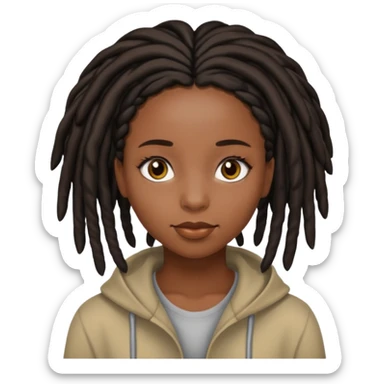 Black girl with locs sticker
