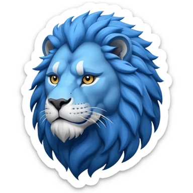 blue lion sticker