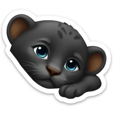 baby panthers sleep sticker