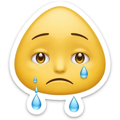 Create a very sad emoji sticker