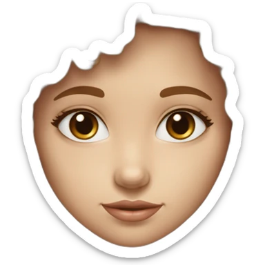 Une jeune fille à la peau mate aux yeux marrons foncés et aux cheveux ondulés bouclés noirs sticker