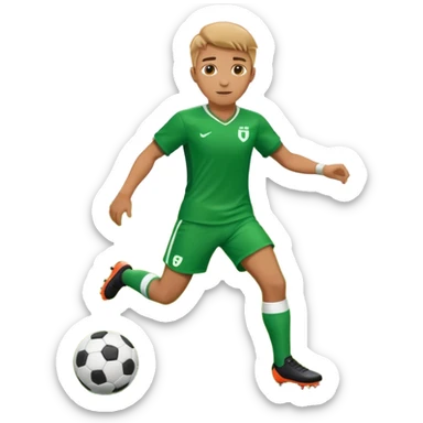 High resolution full body of a soccer player sticker