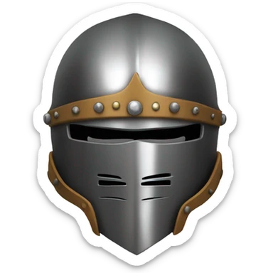 Medieval knight with biker helmet bike sticker
