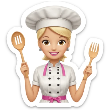 Barbie chef sticker