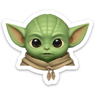 Cute Baby Yoda head sticker