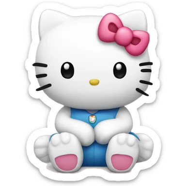 Hello kitty sitting sticker