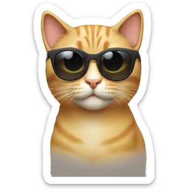 Cat with sunglasses sticker