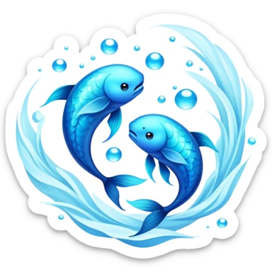 The zodiac symbol Pisces sticker