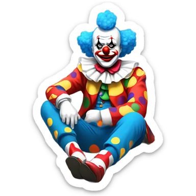 Sad emoji clown loses money at casino sticker