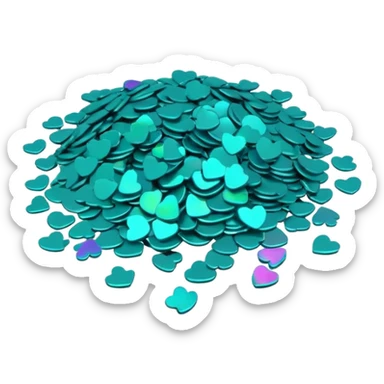 Teal celebration pop sticker