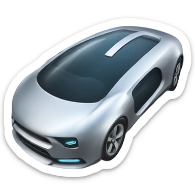 Futuristic car emoji sticker