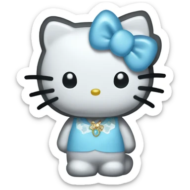 Light blue hello kitty sticker