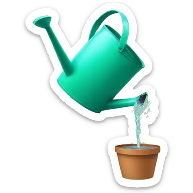 watering can pouring water sticker