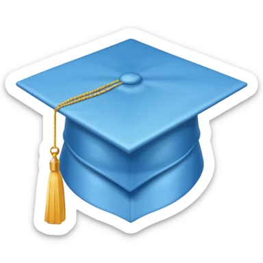 cappello da laurea per un corso terminato blu celeste danza aerea esame bello sticker