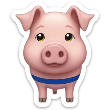 pig with a boca juniors tshirt sticker