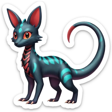 Shiny Salandit-Umbreon-Genet-Noivern-Noibat-Hybrid (Full body) sticker