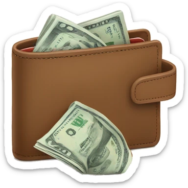 Wallet loosing money  sticker