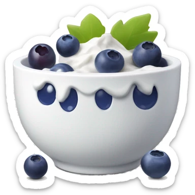 yoghurt bowl with grapes and blueberries sticker