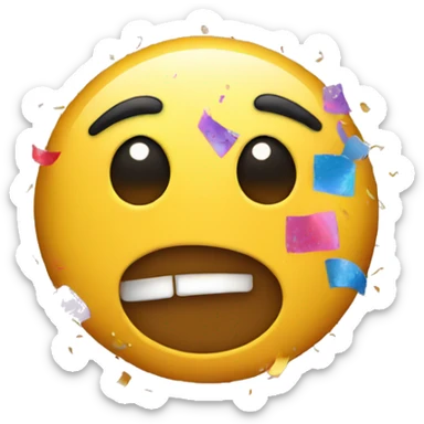 party emoji with confetti sticker
