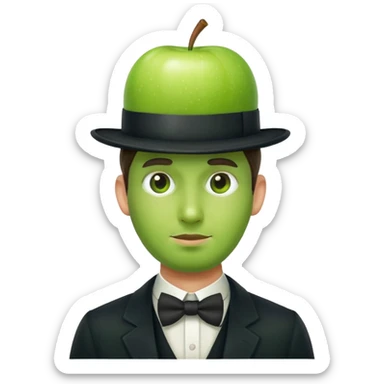 Magritte “the son of man”  sticker