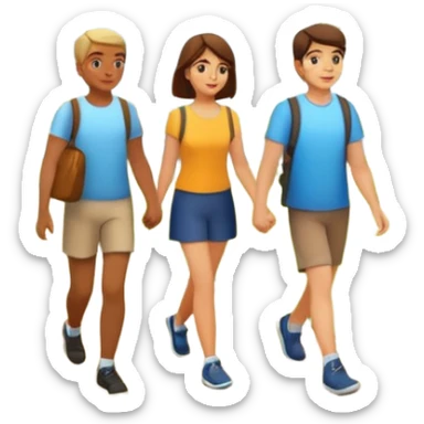 a Footpath on a park and two  people are walking the walking path should visible i need the background  sticker