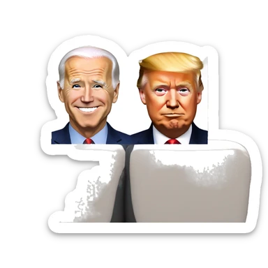 Joe Biden and Donald Trump dating   sticker