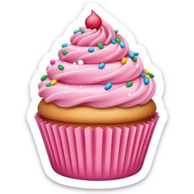 pink cupcake  sticker