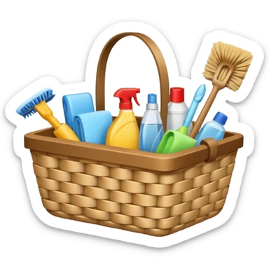 cleaning basket sticker