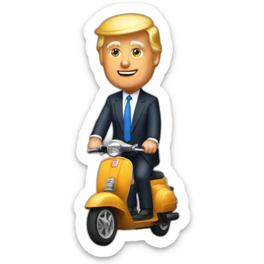 donald trump on scooter sticker