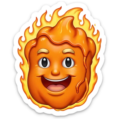 Trump Cheeto in flames sticker