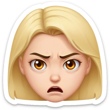 A girl who is angry and disgusted  sticker