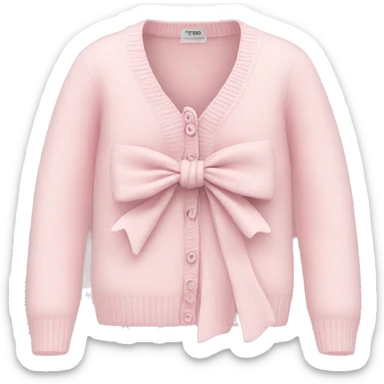 Baby pink cardigan with bow  sticker