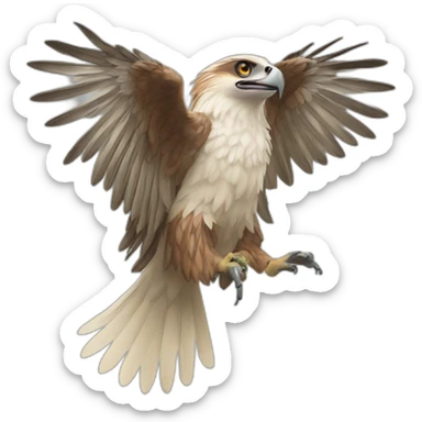 Philippine eagle with open wings sticker