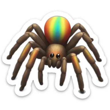 Rainbow Tarantula Full Body sticker