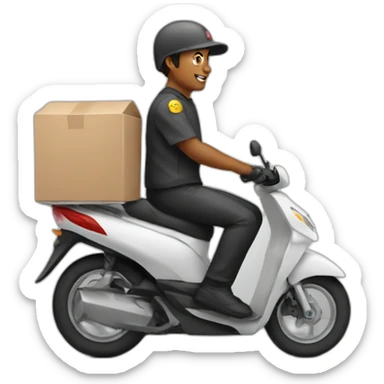 Food delivery rider. sticker