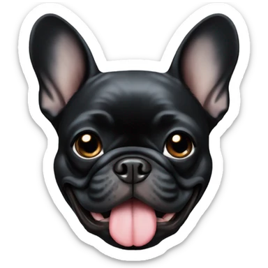 Black French bulldog sticker