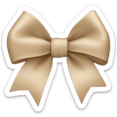 Beige bow sticker