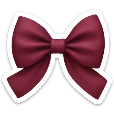 burgundy bow sticker