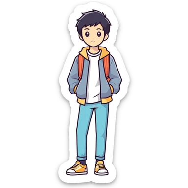 Generation Z kid sticker
