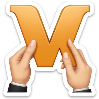 Make a w with hands  sticker