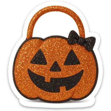 halloween sparkling purse, cute, no background sticker