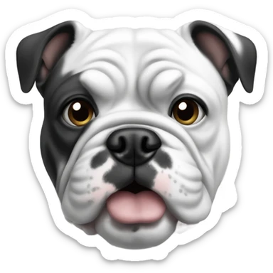 Bulldog francés black and white  sticker