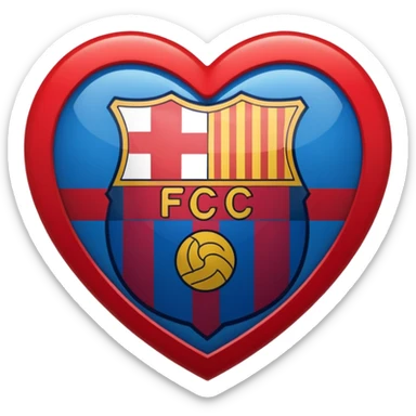 Barcelona FC Logo in heart ❤️ sticker